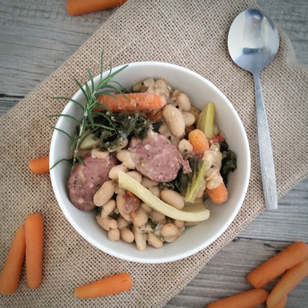 Slow Cooker Sausage and Fennel Cassoulet